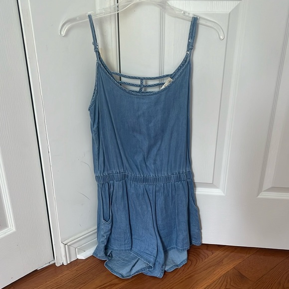 LIGHT JEAN ROMPER - Picture 1 of 3
